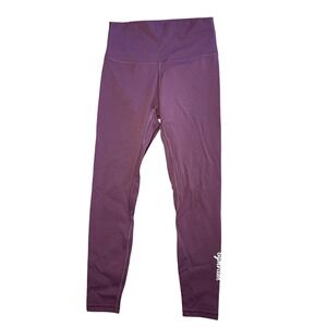 GymVixen High Waisted Athletic Leggings Plum Purple 6 Compression Yoga Workout